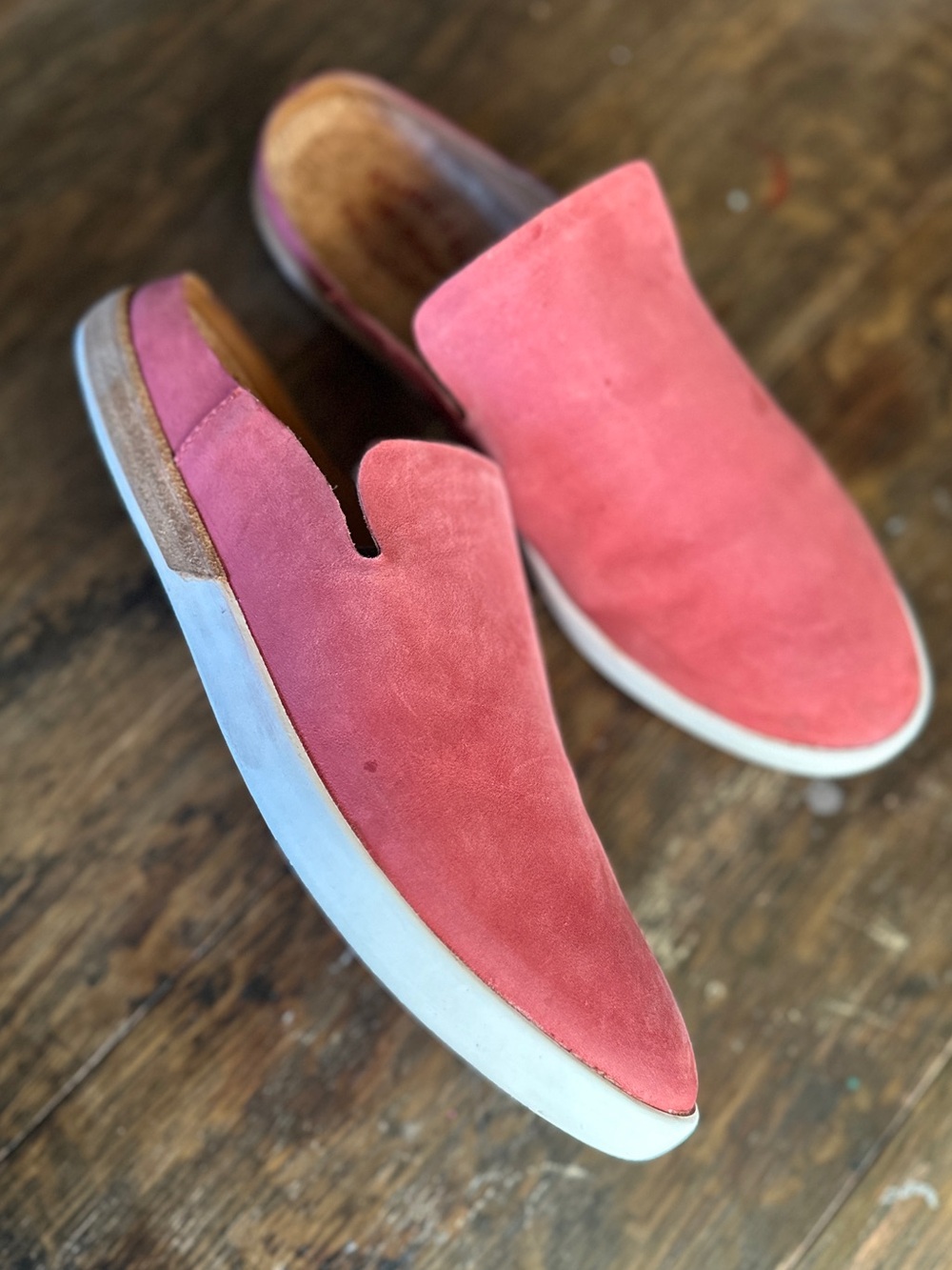 Kork-Ease Phoebe Waterproof Leather Sneaker Mules in Rose Red | 8.5
